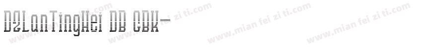 DZLanTingHei DB GBK字体转换